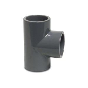 PVC-U Trójnik 90° D-40 KW 16bar szary 0110246