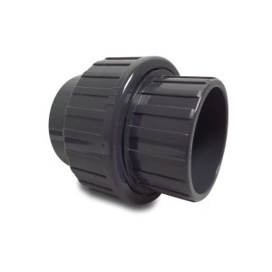 PVC-U Dwuzłączka - Śrubunek D-16 KW 16bar szary 0110070