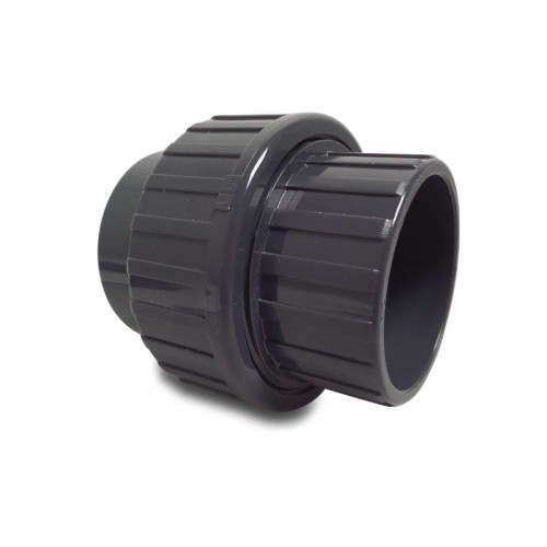 PVC-U Dwuzłączka - Śrubunek D-16 KW 16bar szary 0110070